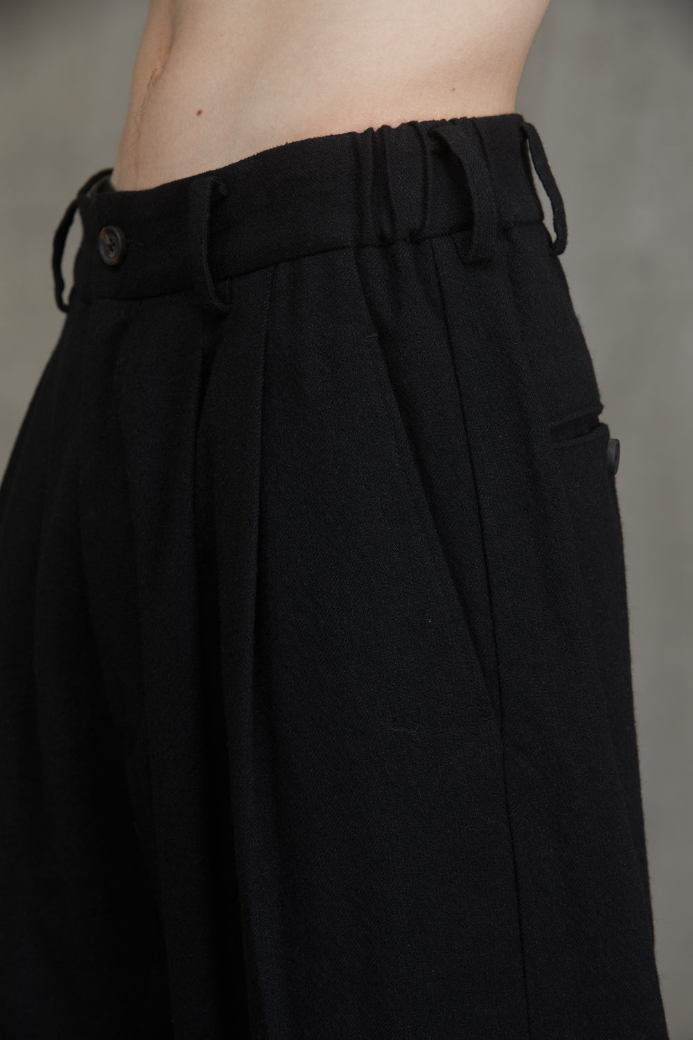 Drop Crotch Wide Leg Trousers