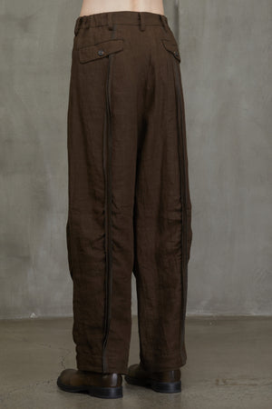 Pleated Wide Leg Trousers Khaki