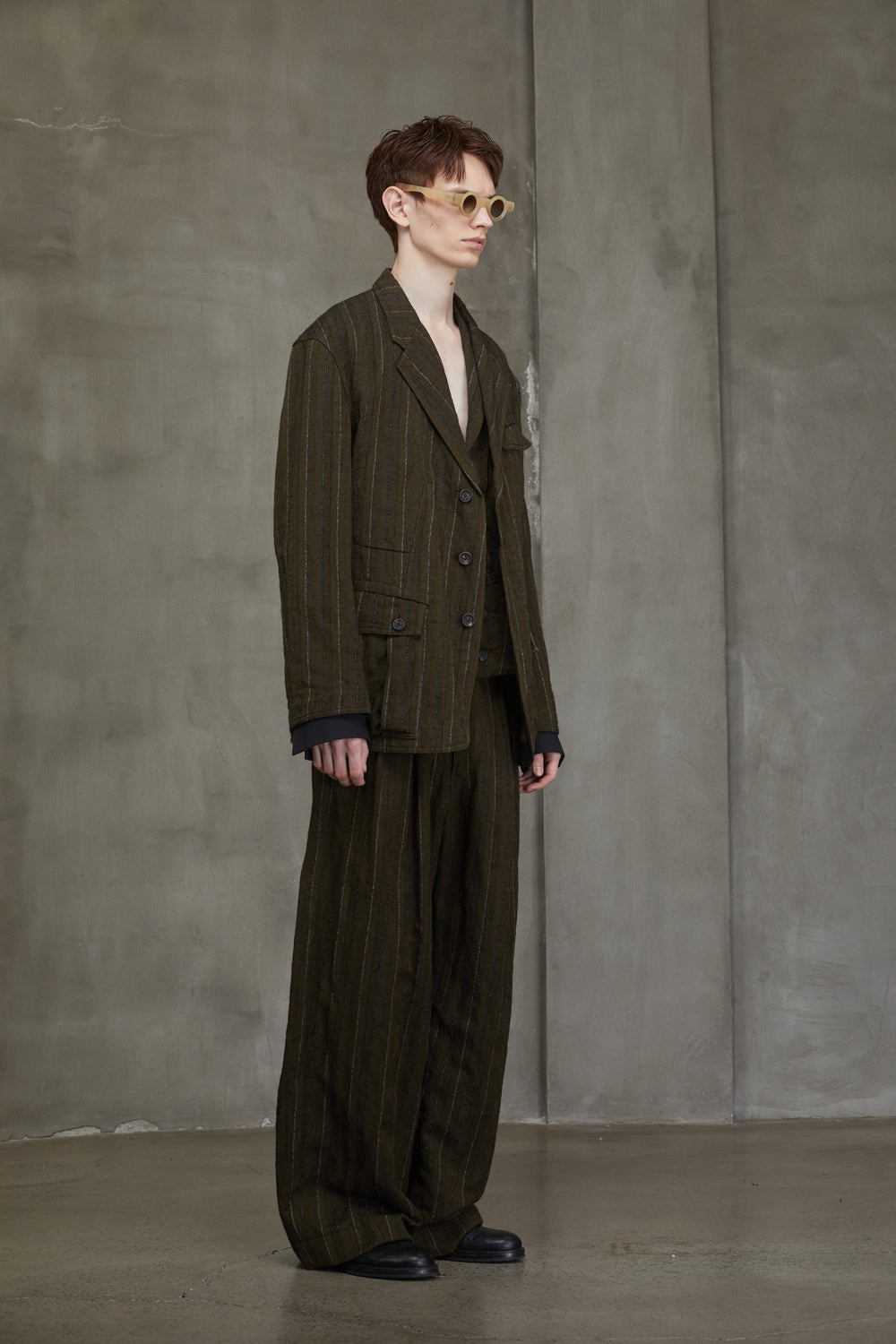 Notch Lapel Three Button Jacket