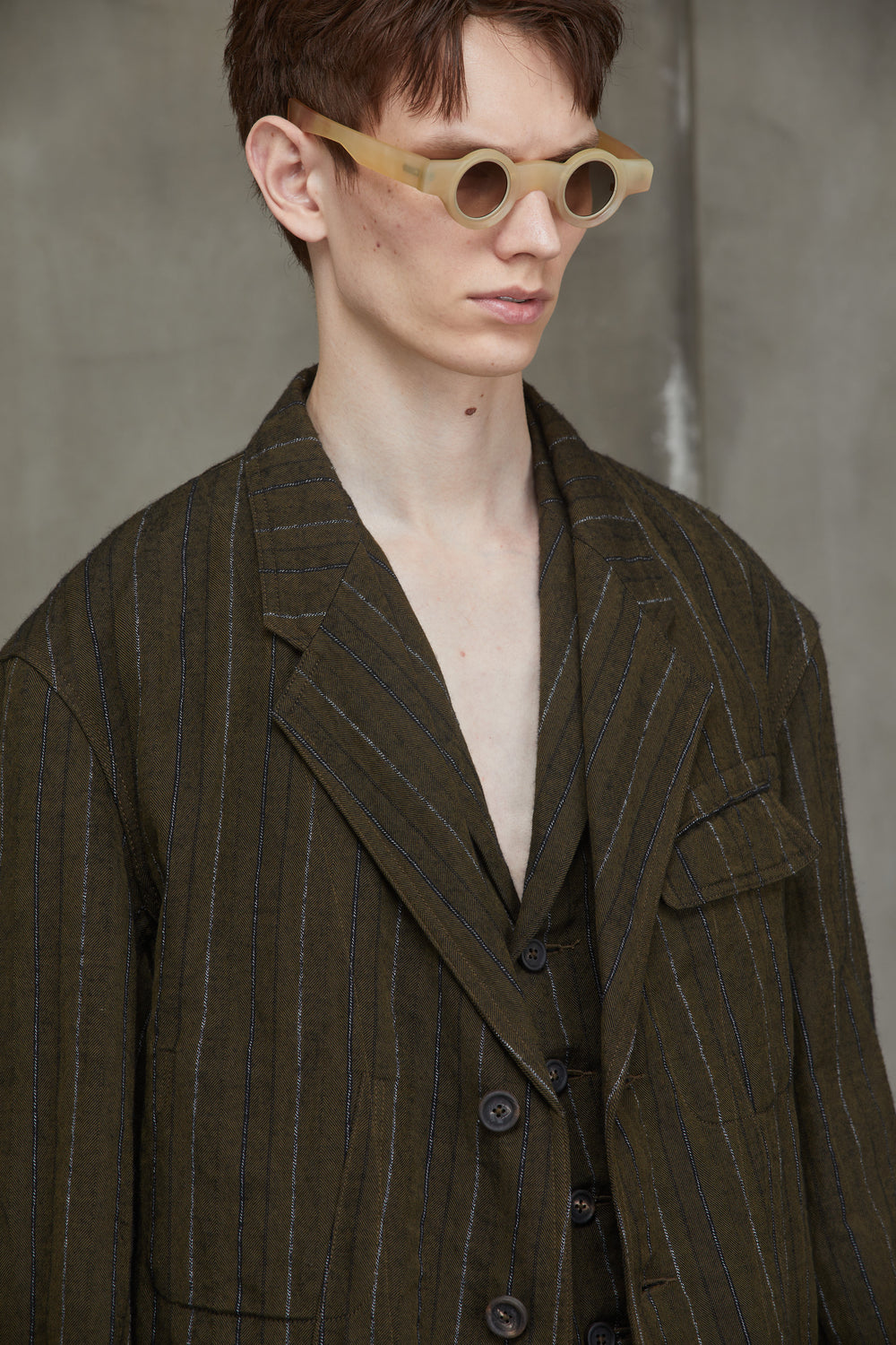 Notch Lapel Three Button Jacket