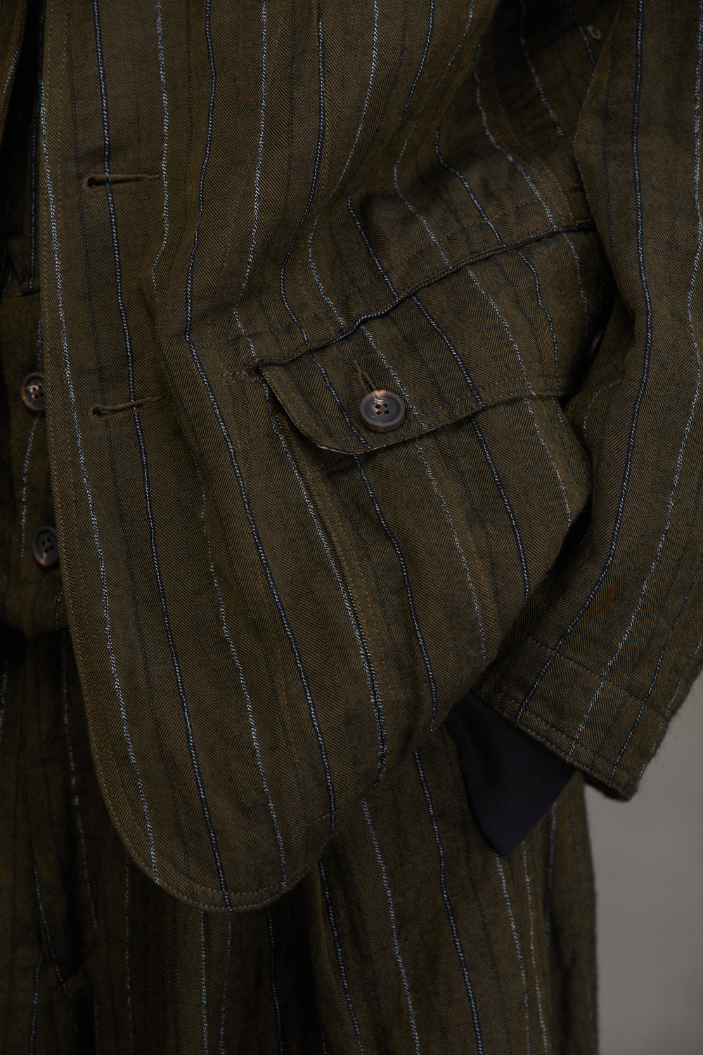 Notch Lapel Three Button Jacket