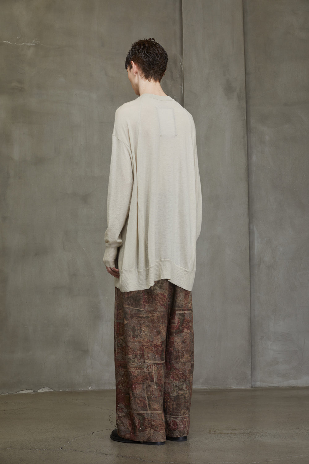 Oversized Round Neck Sweater Beige