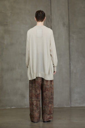 Oversized Round Neck Sweater Beige