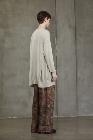 Oversized Round Neck Sweater Beige
