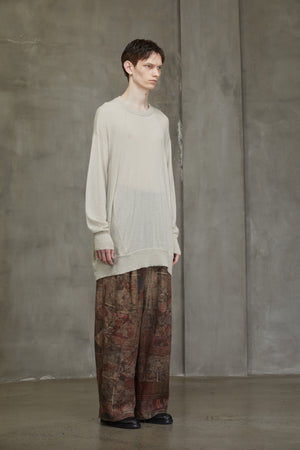 Oversized Round Neck Sweater Beige