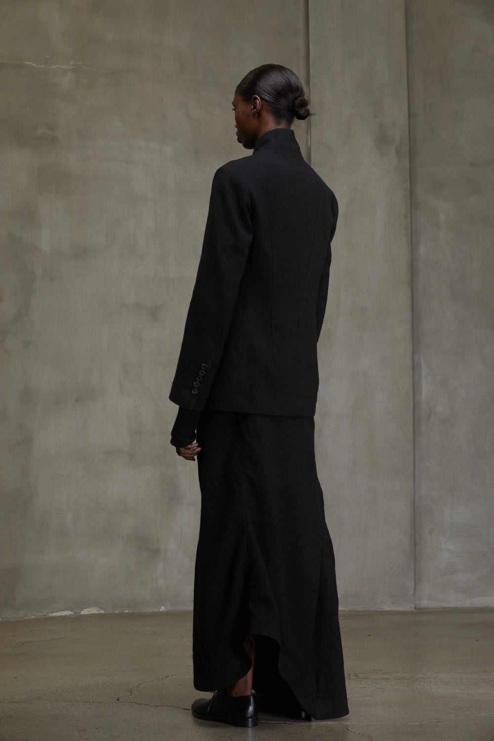 Classic Five Button Jacket Black