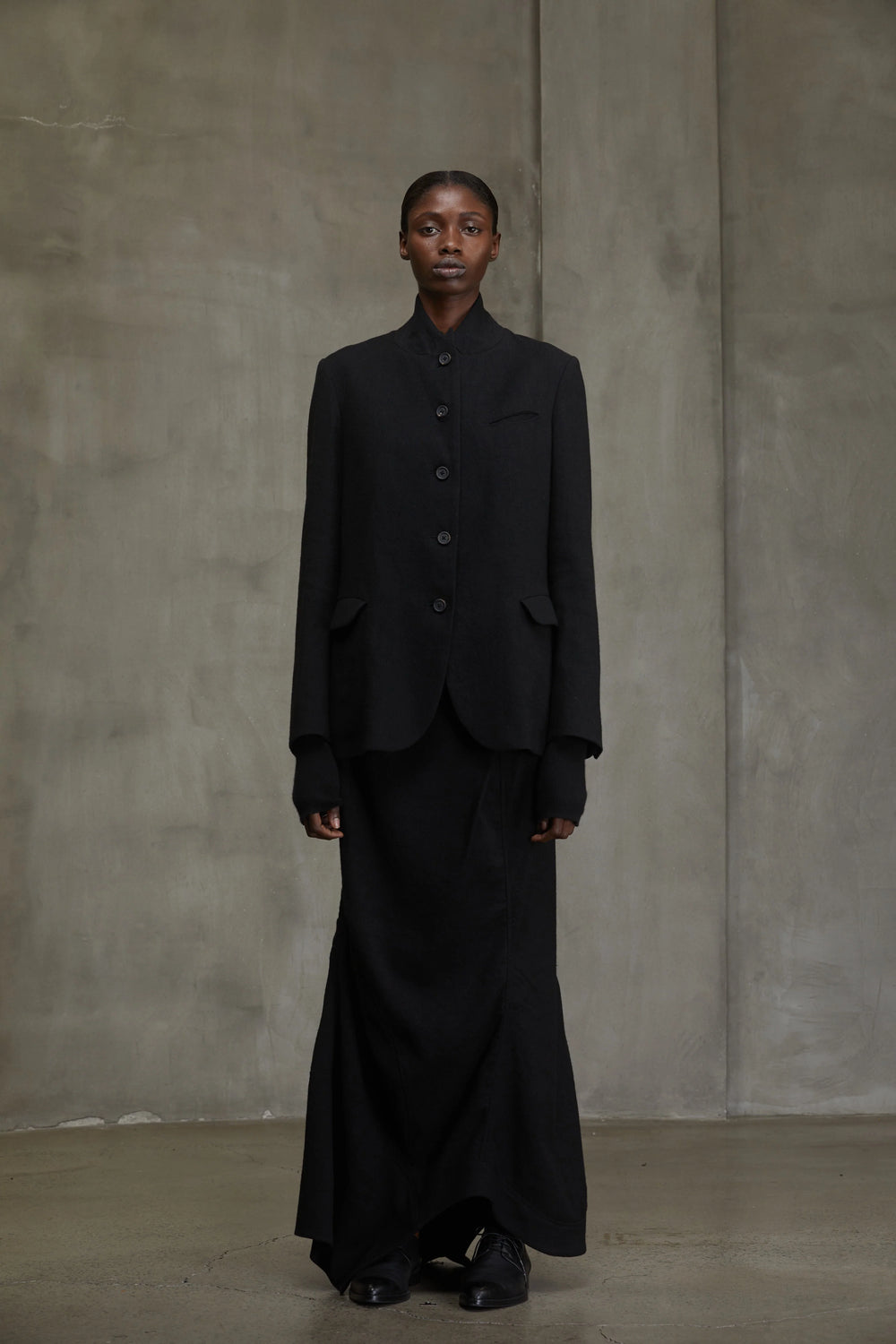 Classic Five Button Jacket Black