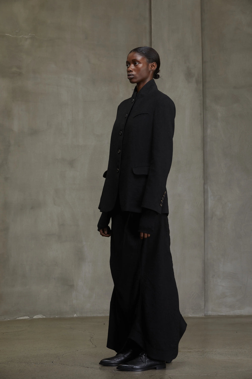 Classic Five Button Jacket Black