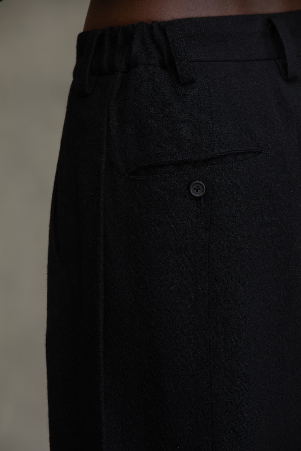 Pleated Trousers Black