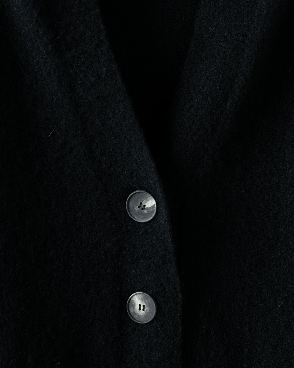Woman V Neck Carded Cashmere Raglan Cardigan Nero