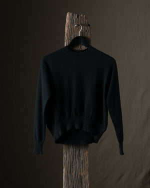 Woman Destroyed Round Neck Boxy Pullover Nero