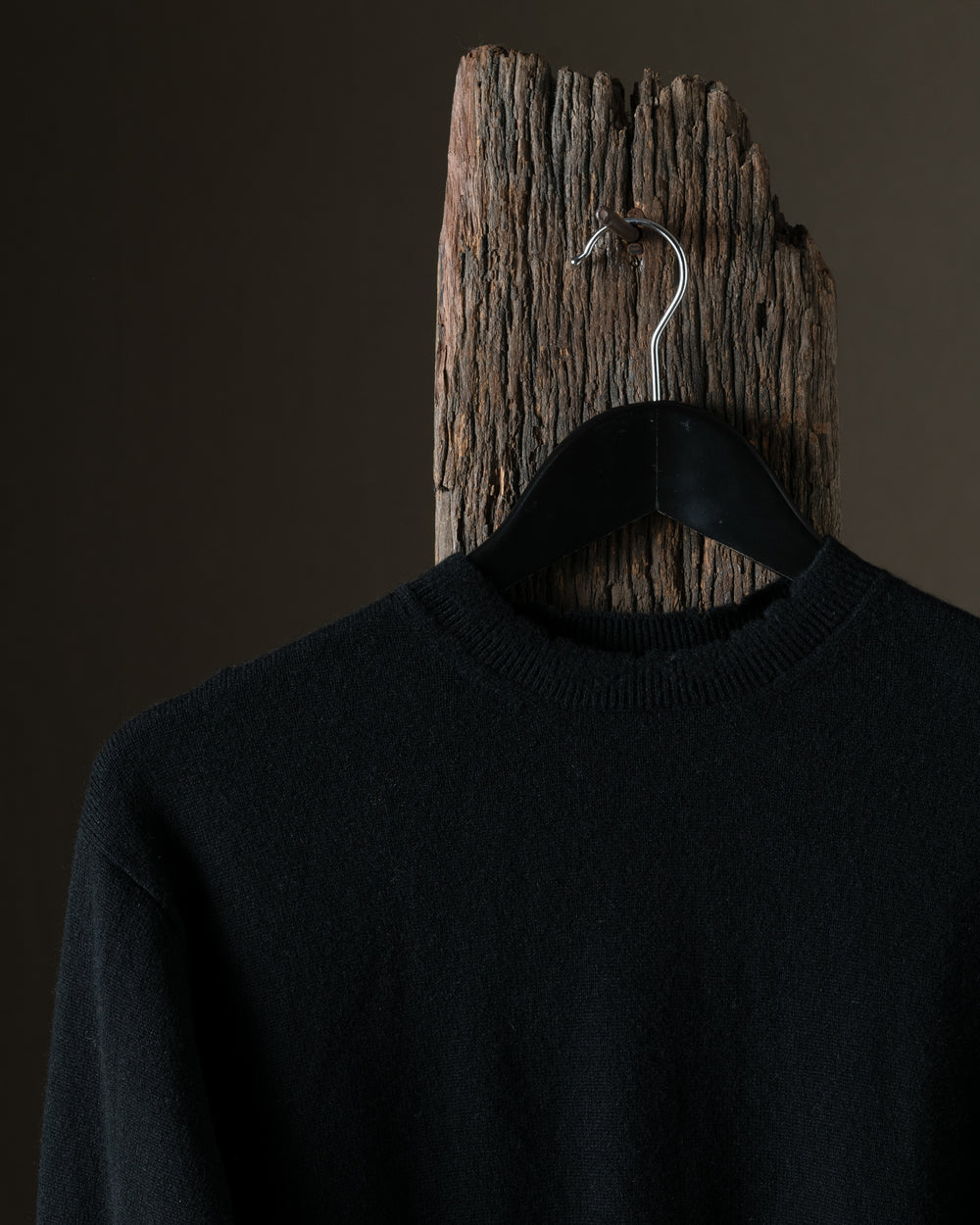 Woman Destroyed Round Neck Boxy Pullover Nero