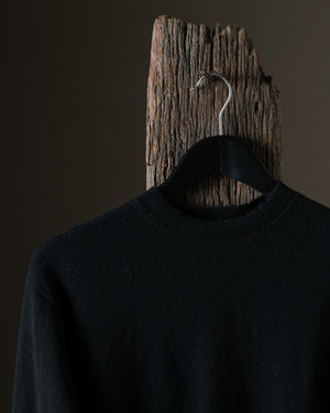 Woman Destroyed Round Neck Boxy Pullover Nero