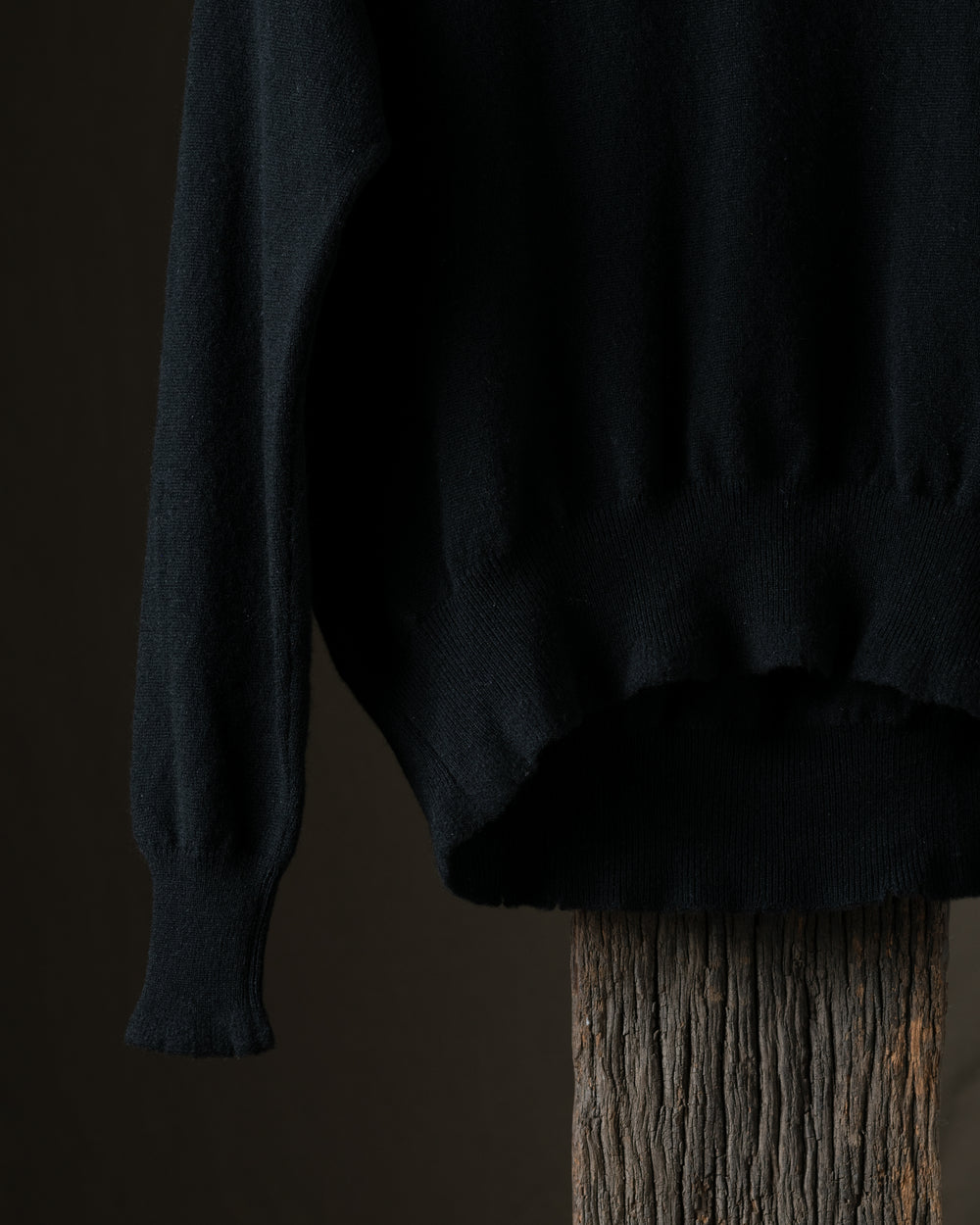 Woman Destroyed Round Neck Boxy Pullover Nero