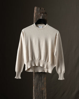 Woman Destroyed Round Neck Boxy Pullover Saraceno