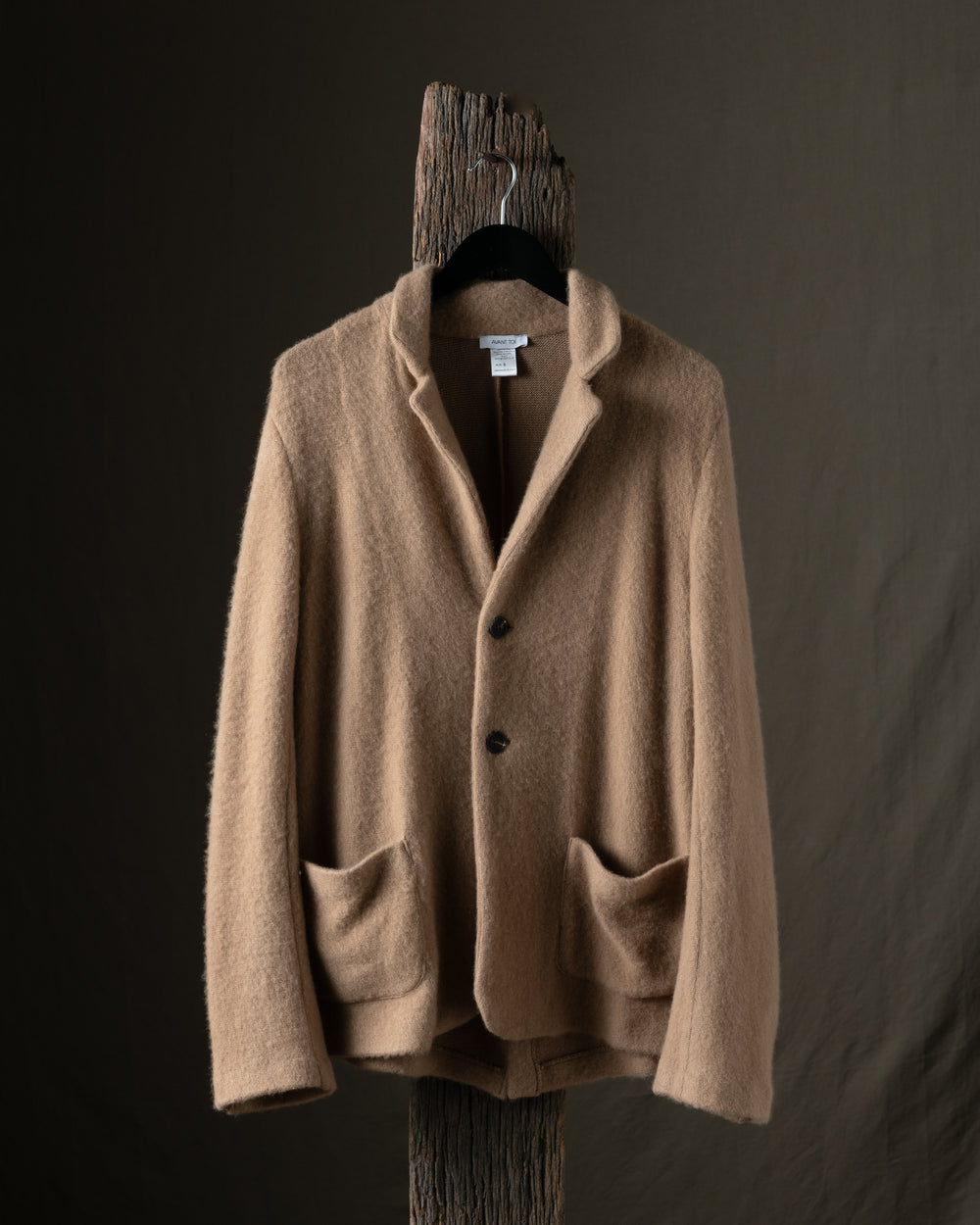 Man Carded Cashmere Rever Jacket Cammello