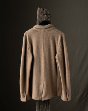 Man Carded Cashmere Rever Jacket Cammello
