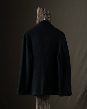 Man Carded Cashmere Rever Jacket Nero