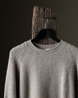Man Knitted Cashmere Pullover Basalto