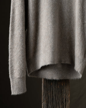Man Knitted Cashmere Pullover Basalto