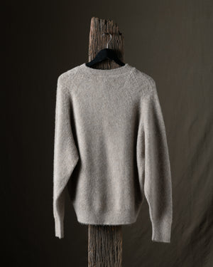Man Knitted Cashmere Pullover Basalto