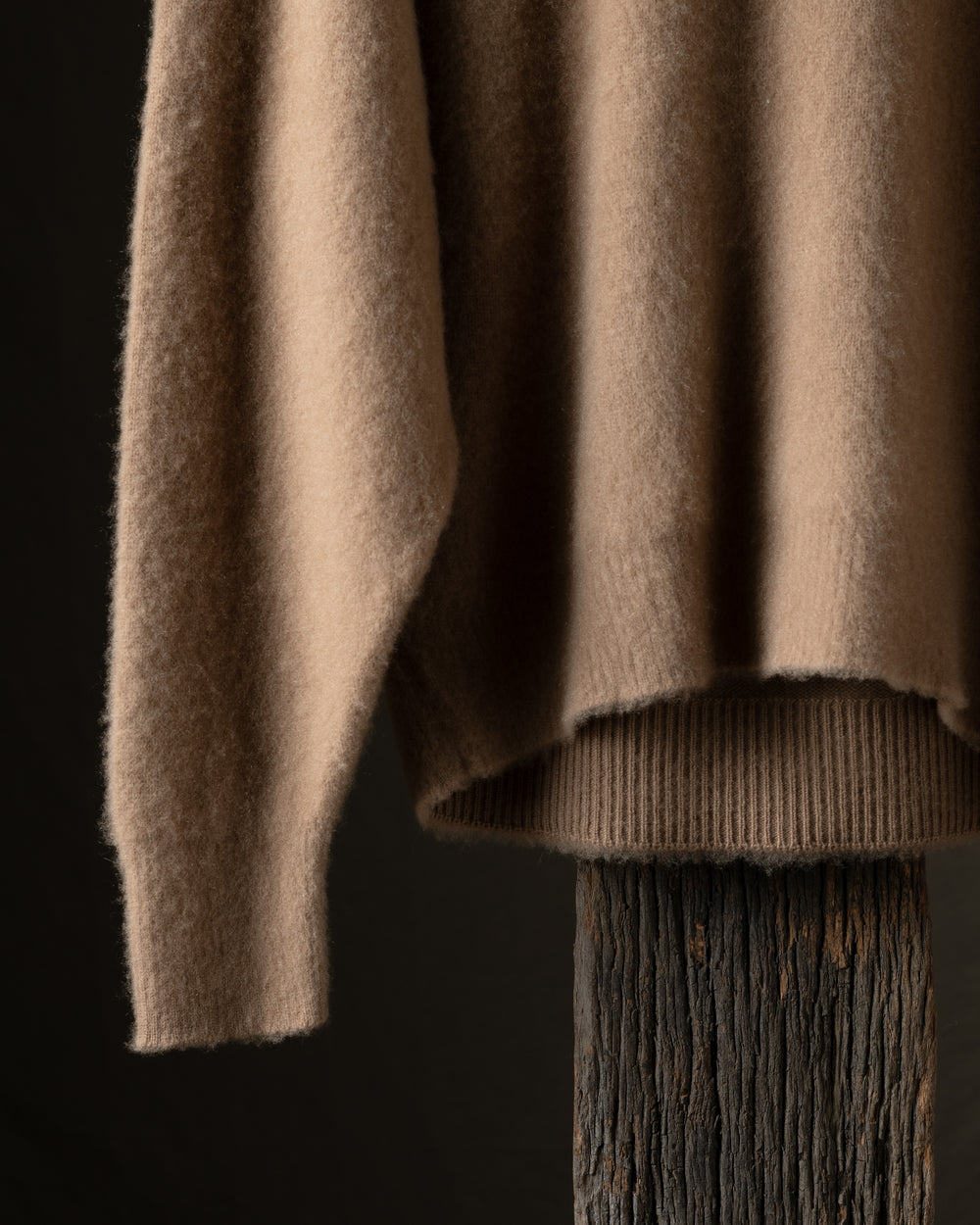 Man Knitted Cashmere Pullover Cammello