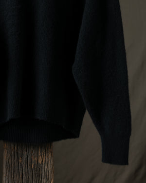 Man Knitted Cashmere Pullover Nero