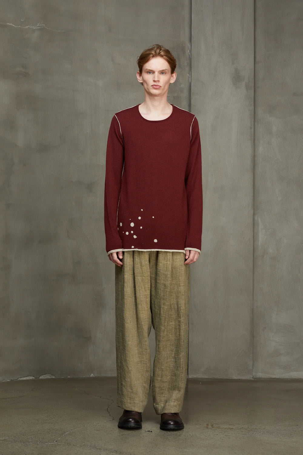 Mens Trouser Linen Faded Olive