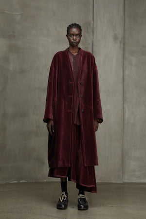 Womens Coat Cotton Burgundy