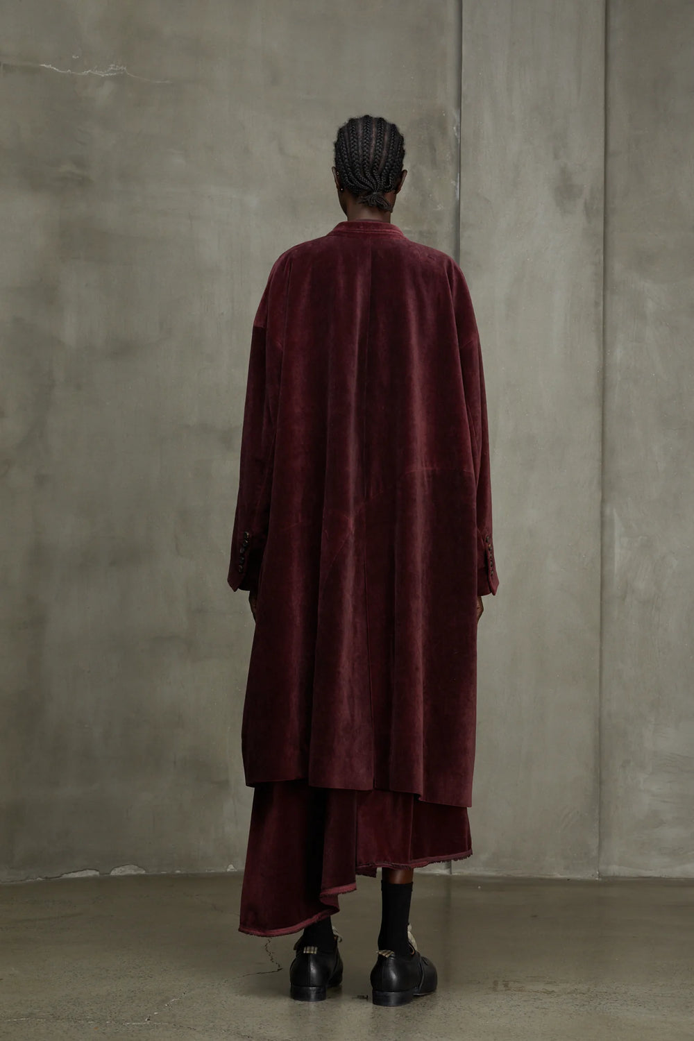 Womens Coat Cotton Burgundy