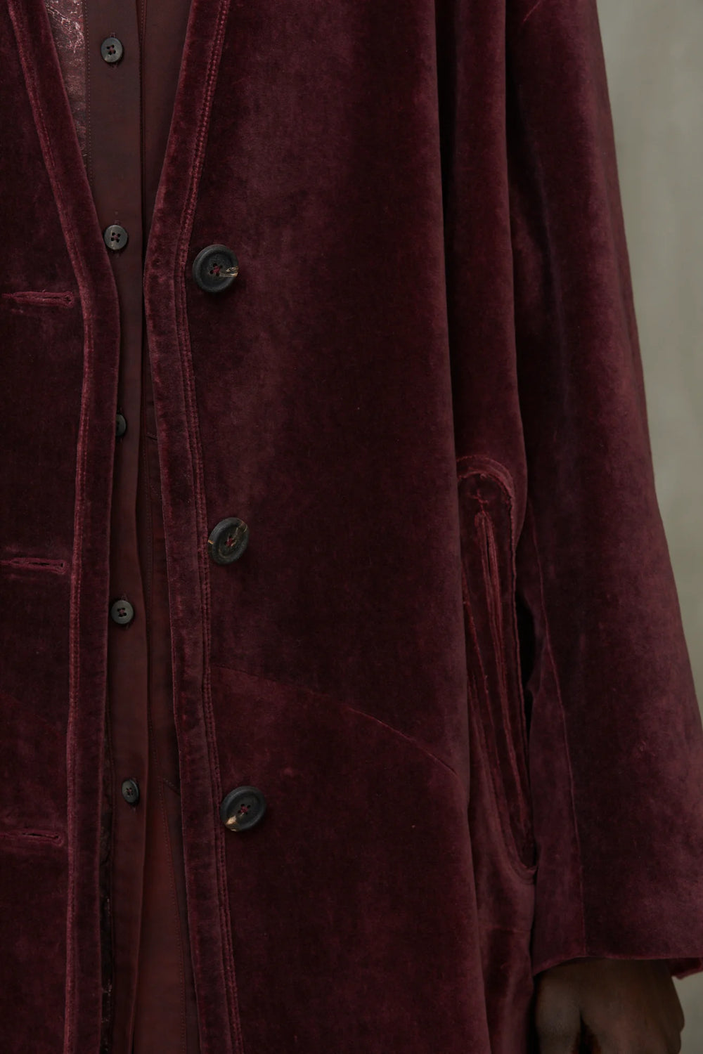 Womens Coat Cotton Burgundy