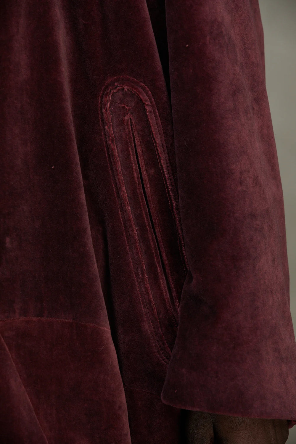 Womens Coat Cotton Burgundy