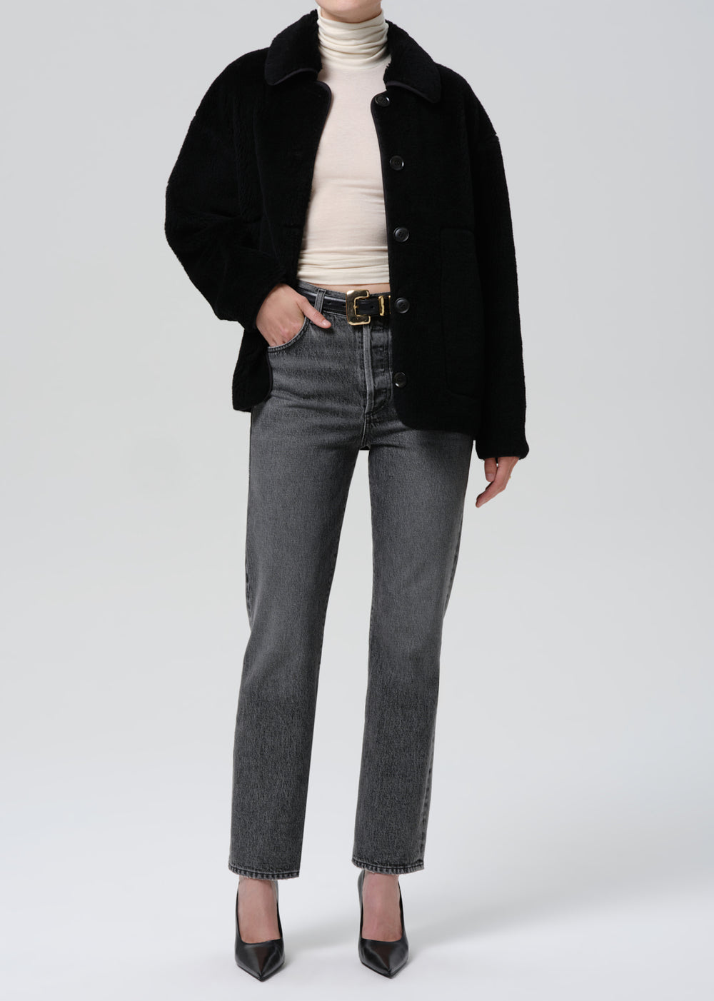 Astrid Sherpa Jacket Black
