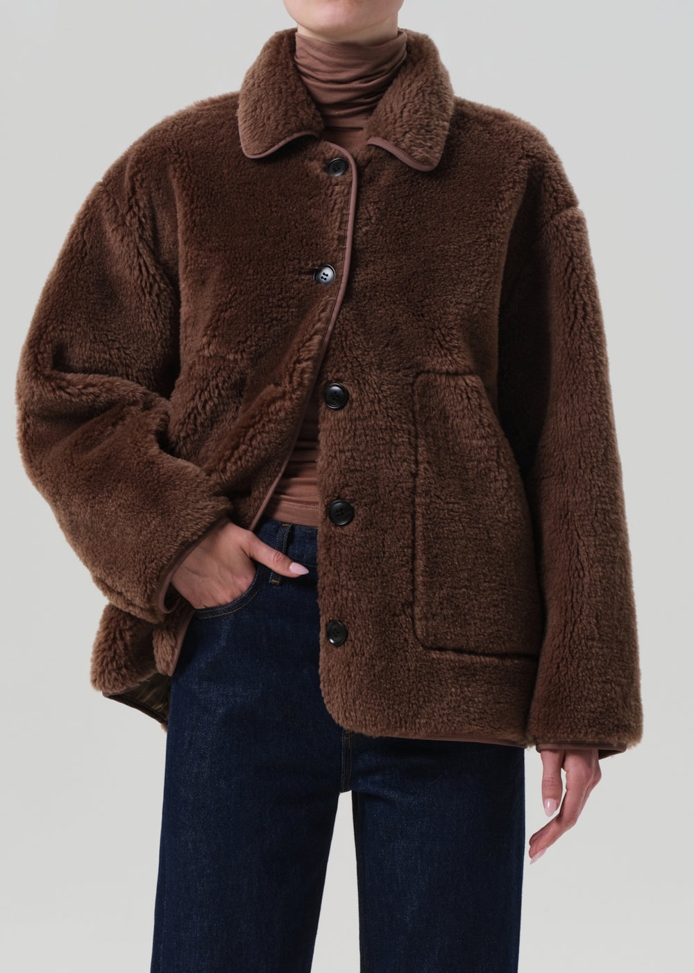 Astrid Sherpa Jacket Warm Tan