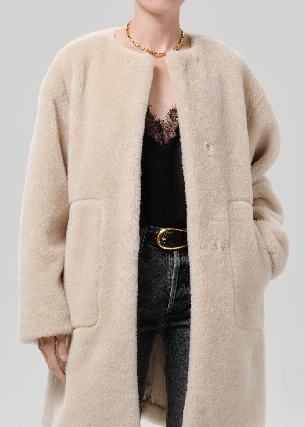 Martina Long Sherpa Coat Cozy