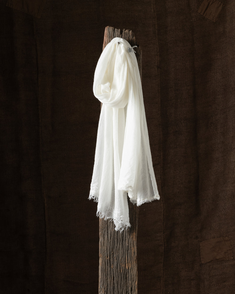 601 Net Cashmere Scarf White