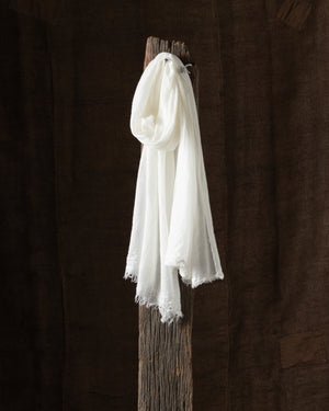 601 Net Cashmere Scarf White