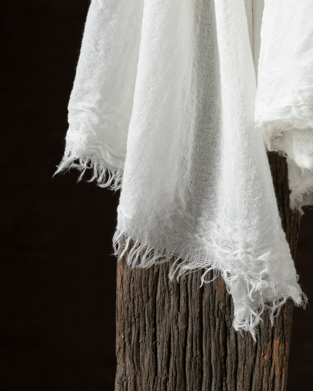 601 Net Cashmere Scarf White