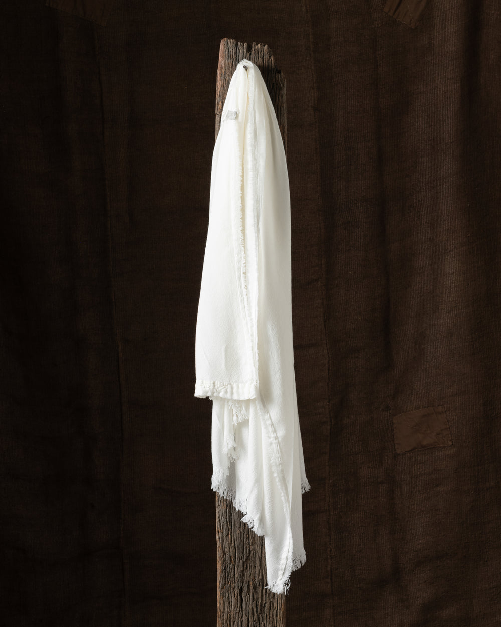 610 Sim Scarf Cashmere White