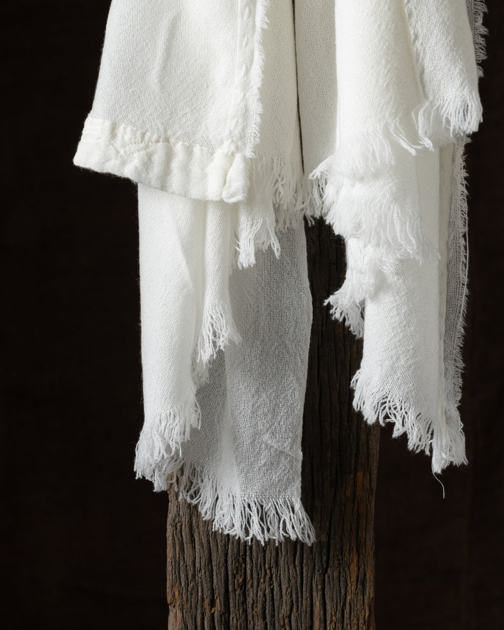 610 Sim Scarf Cashmere White