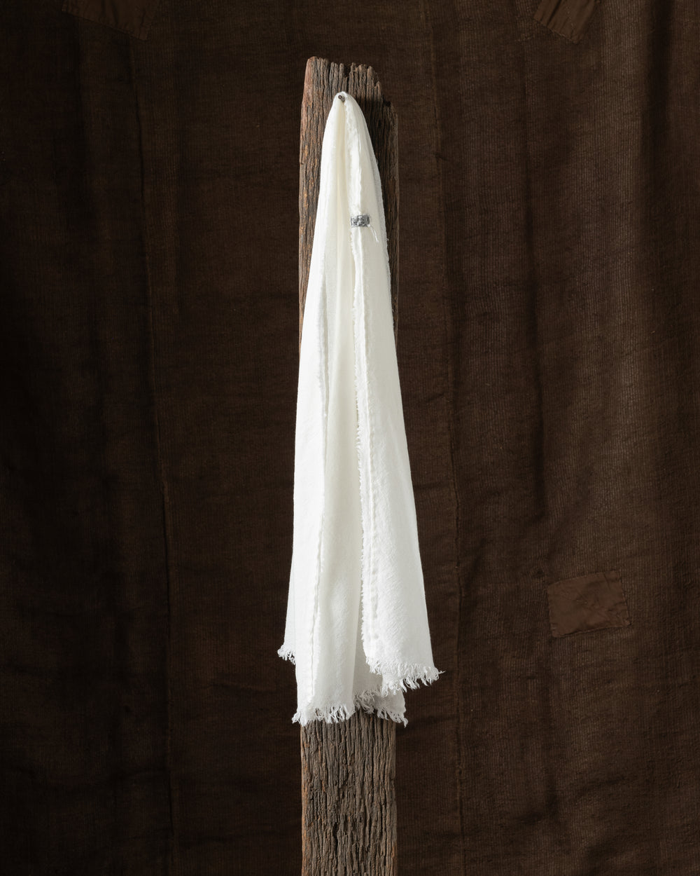 615 Sim Pico Scarf Cashmere White