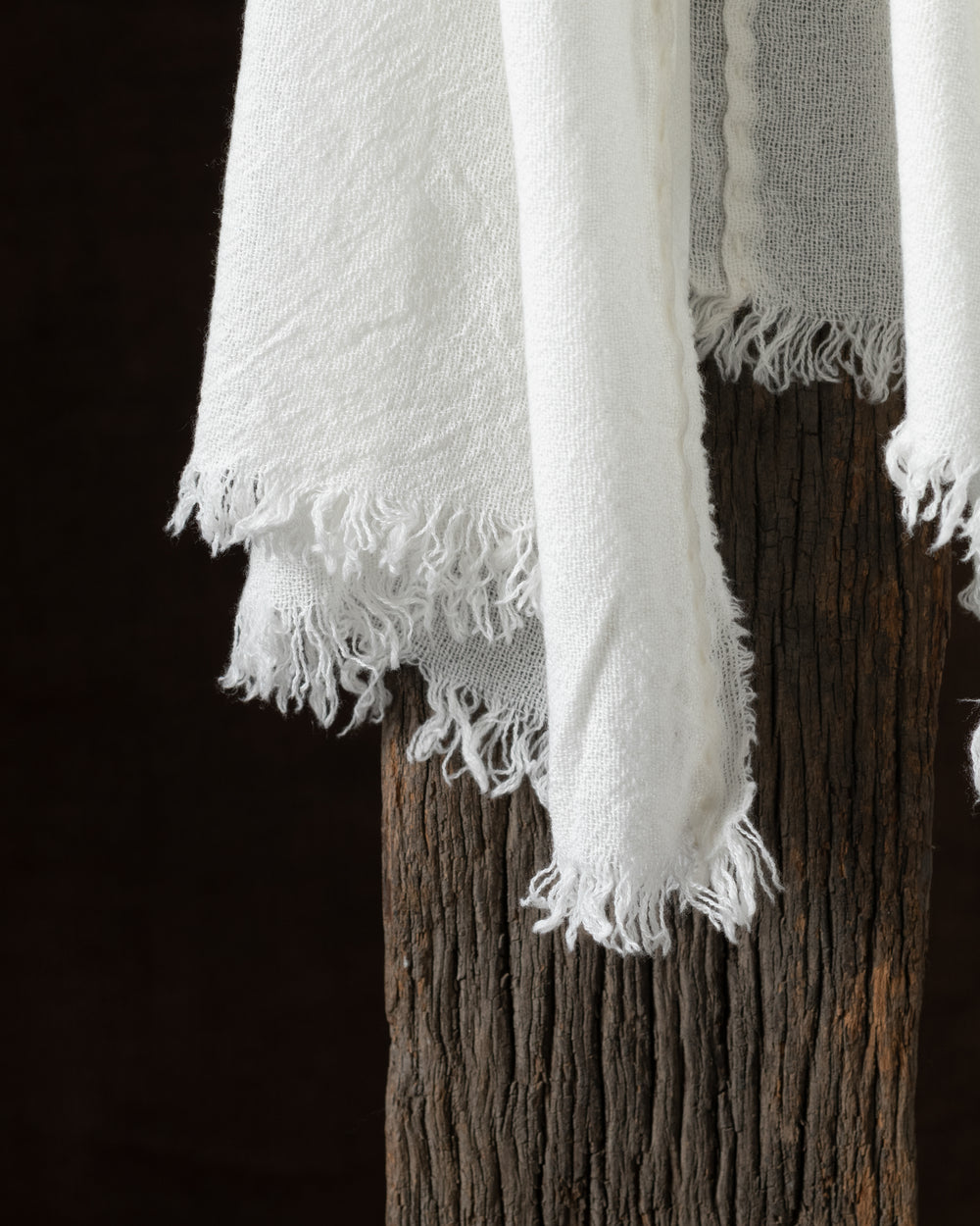 615 Sim Pico Scarf Cashmere White