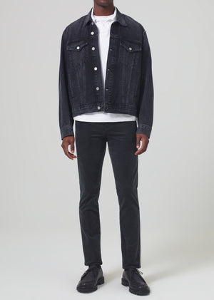 London Velveteen Slim Taper in Charred Cedar