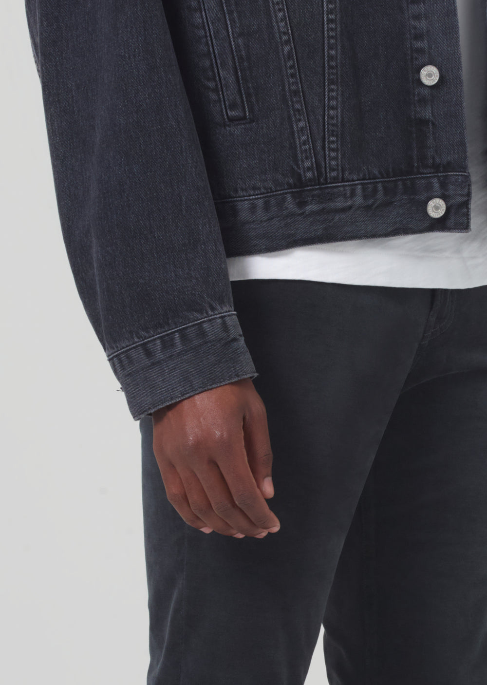 London Velveteen Slim Taper in Charred Cedar