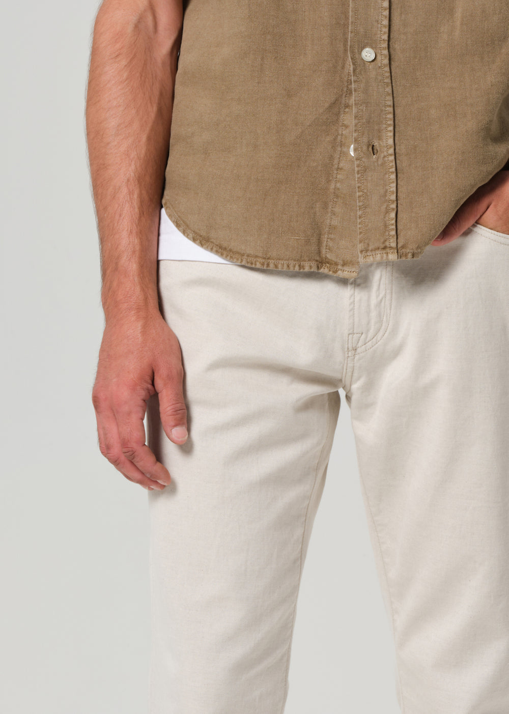 Gage Classic Straight in Natural (Stretch Linen)