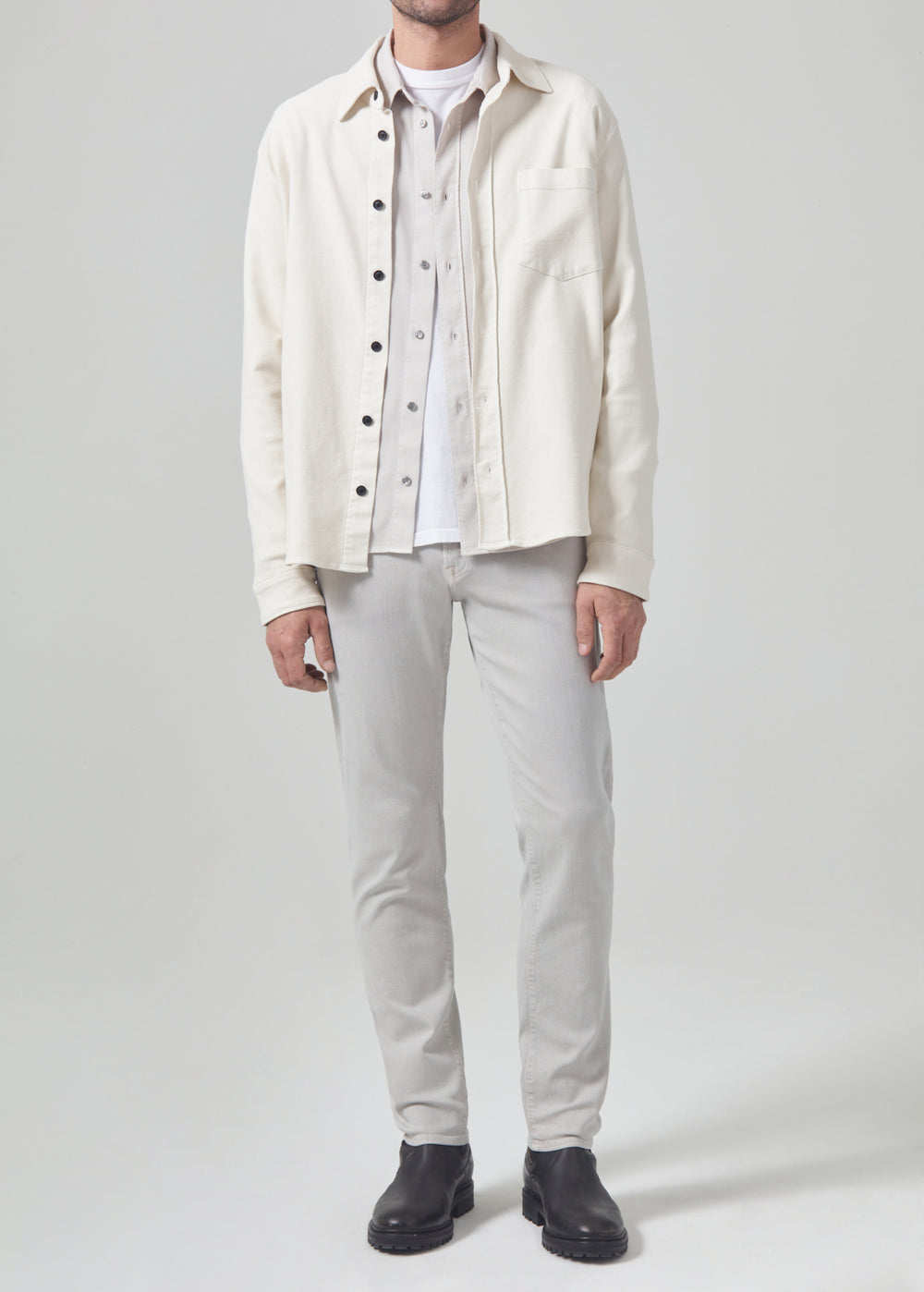 Adler Tapered Classic Stretch Twill in Gris