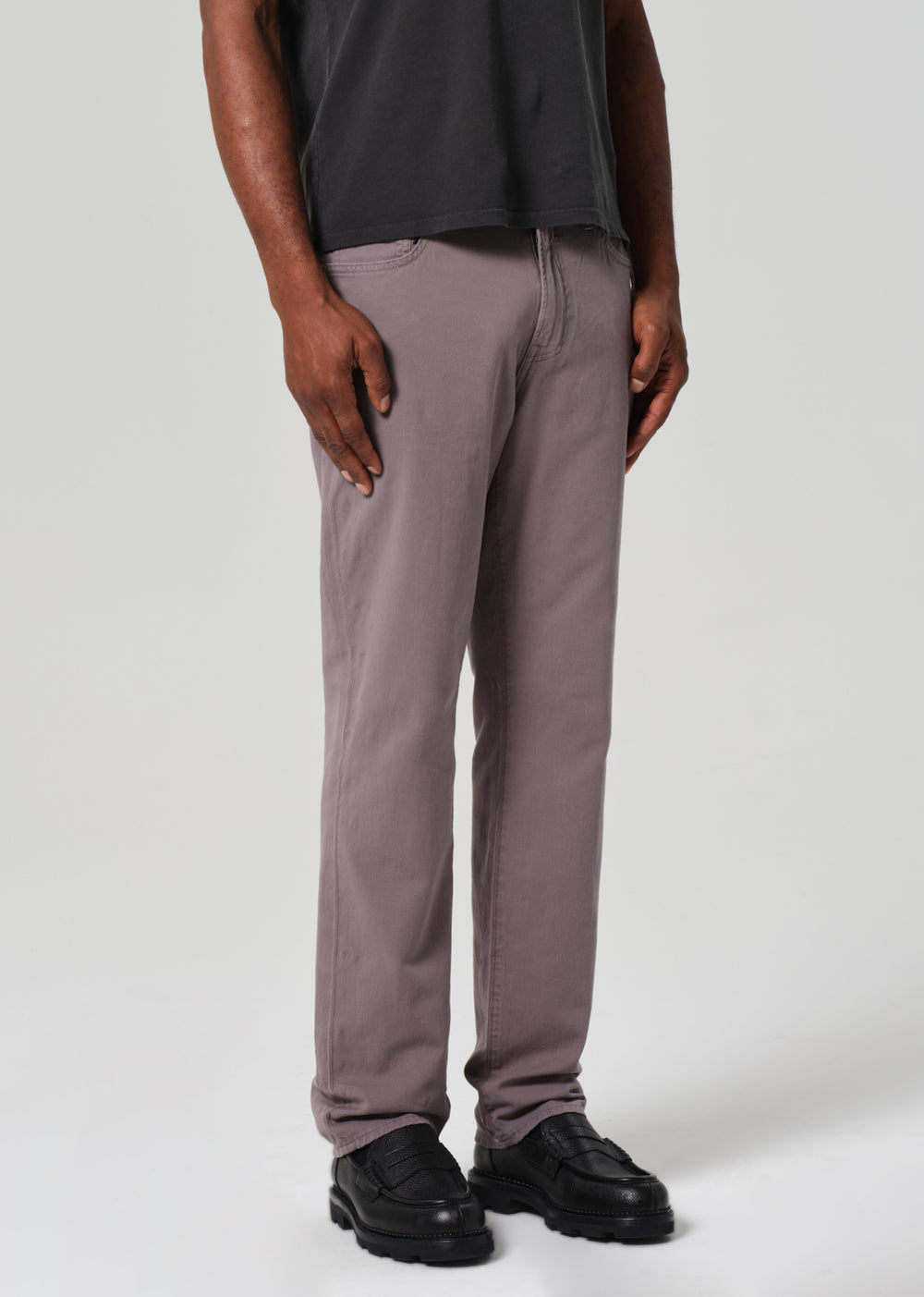 Gage Relaxed Straight in Volcanic (Stretch Linen)