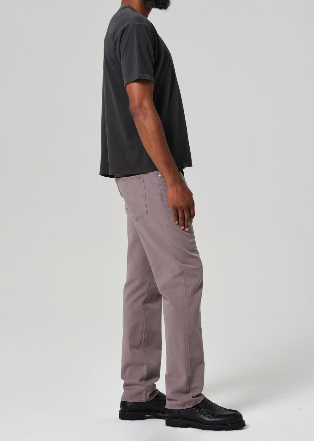 Gage Relaxed Straight in Volcanic (Stretch Linen)