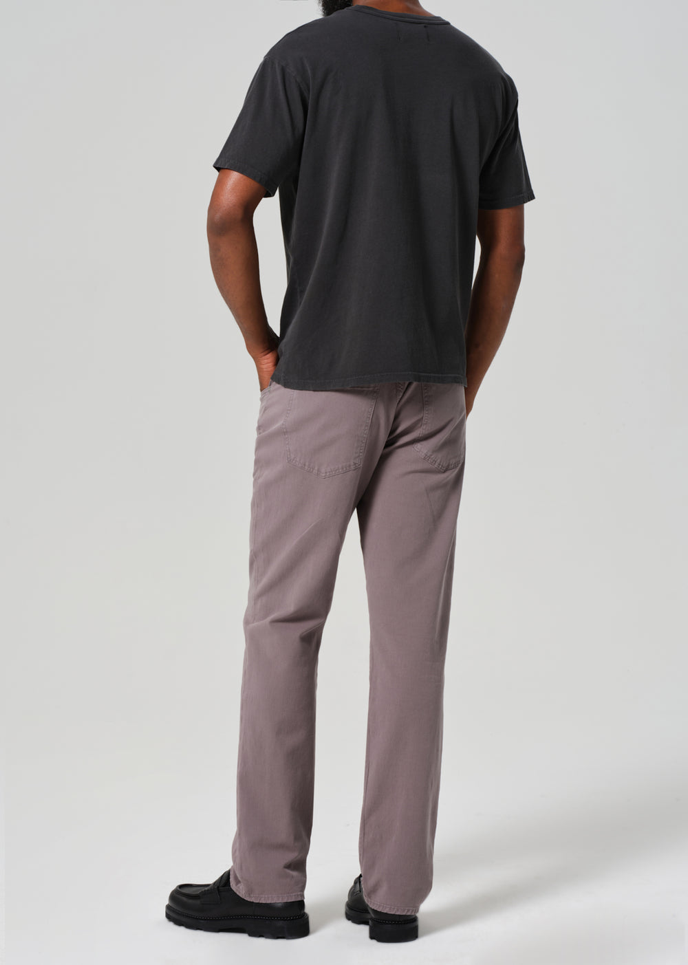 Gage Relaxed Straight in Volcanic (Stretch Linen)