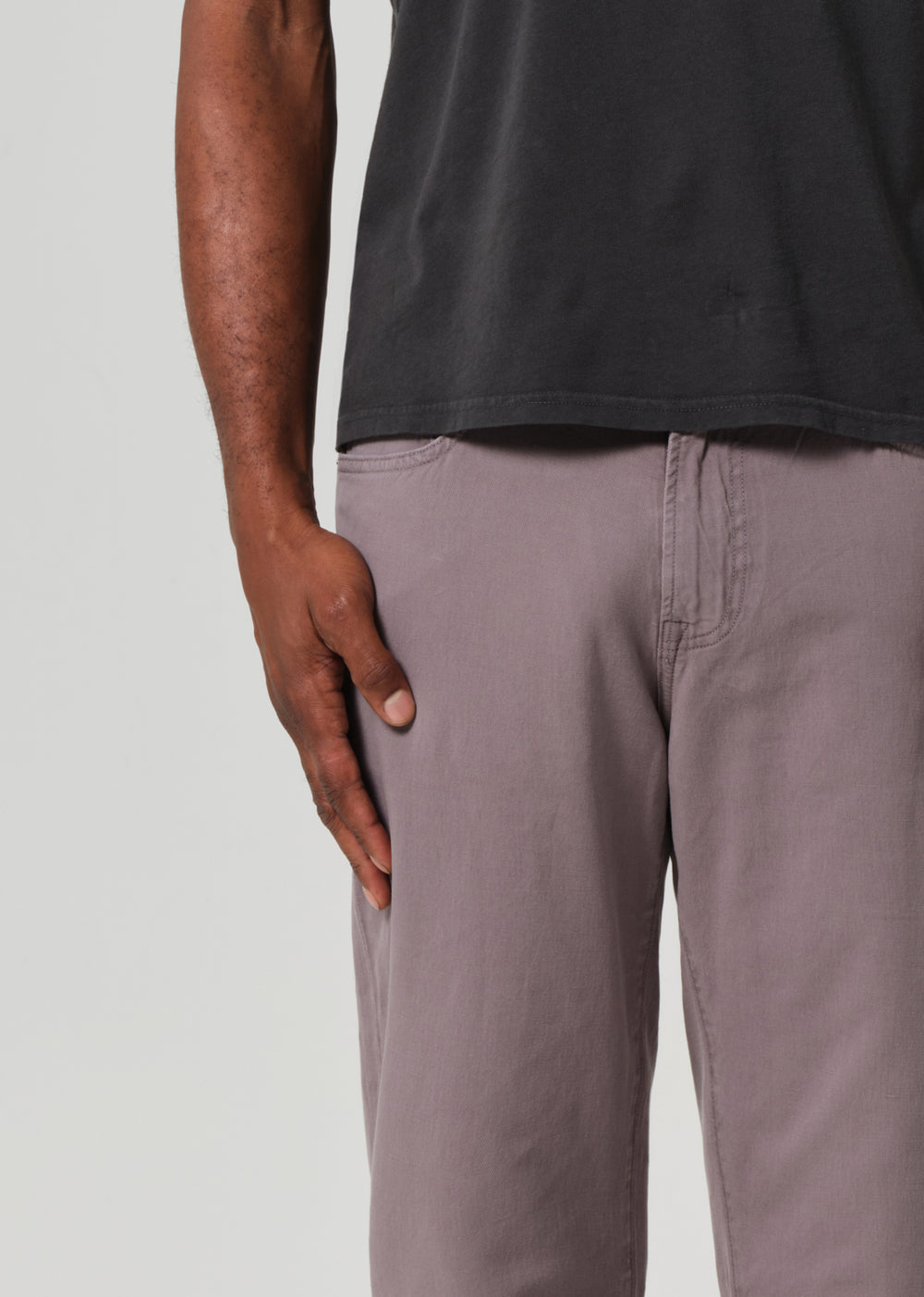 Gage Relaxed Straight in Volcanic (Stretch Linen)